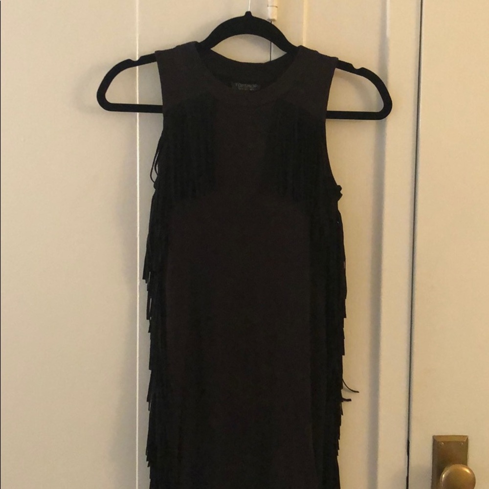 Fringe Knit Topshop Dress